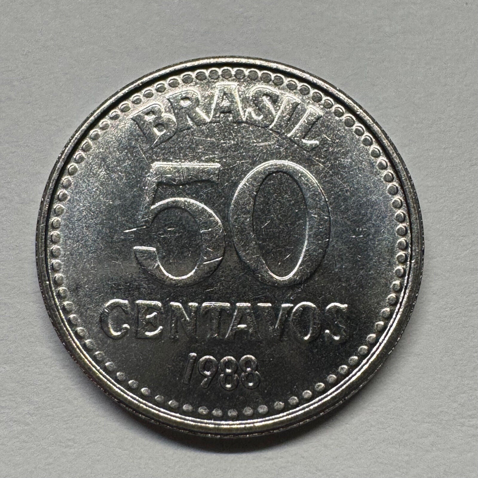 1988 Brazil 50 Centavos - Beautiful Coin - #B-044