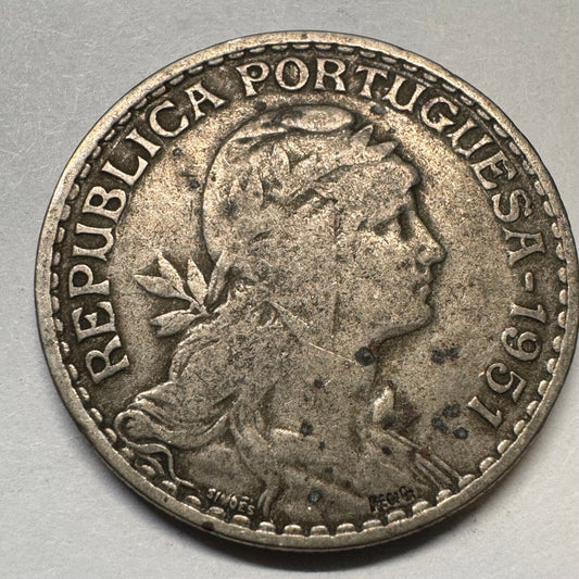 1951 Portugal 1 Escudo - Beautiful Coin - #A-048