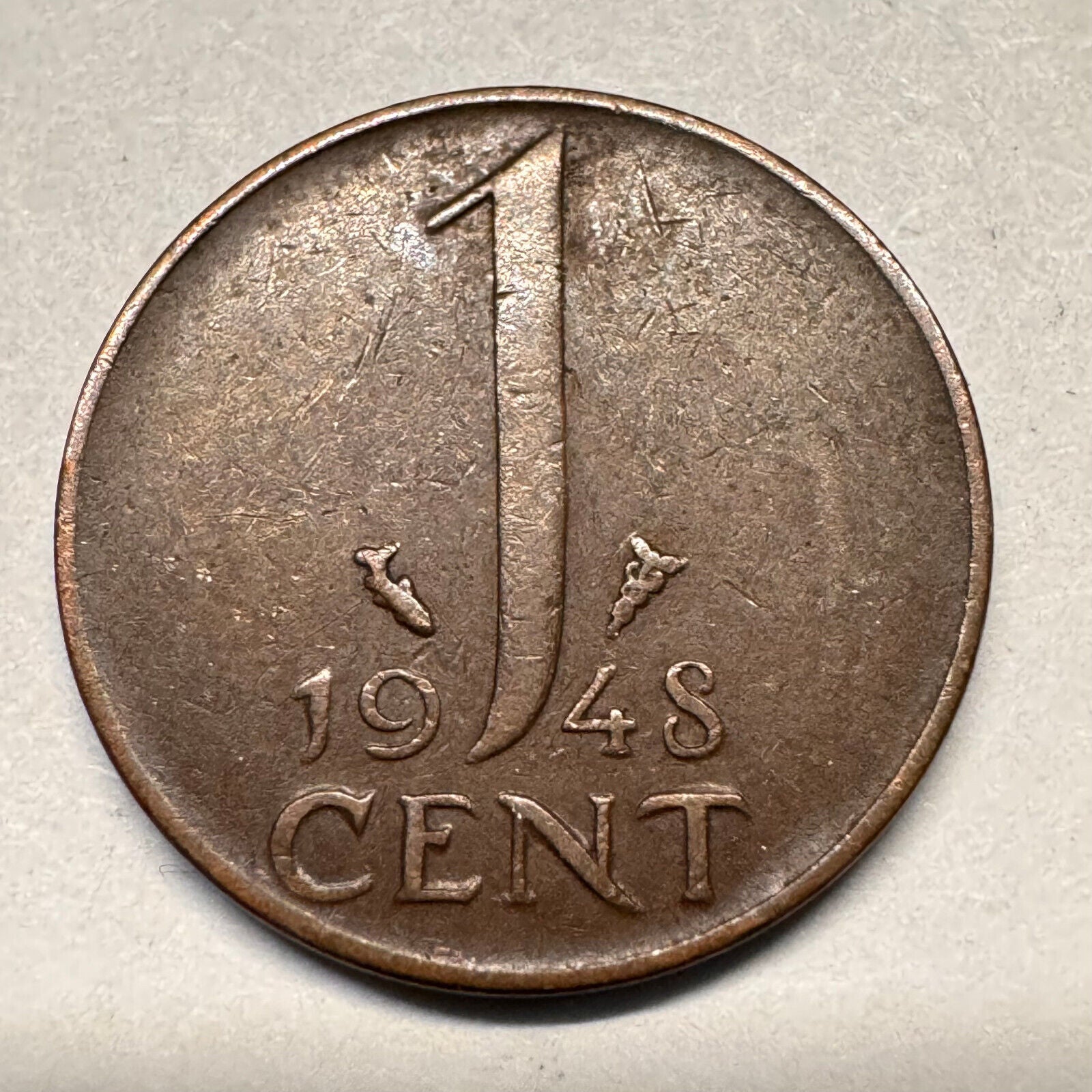 1948 Netherlands 1 Cent - Beautiful Coin - #A-030