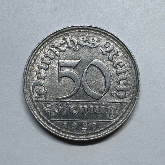 1920 Germany 50 Pfennig - Beautiful Coin - #B-021
