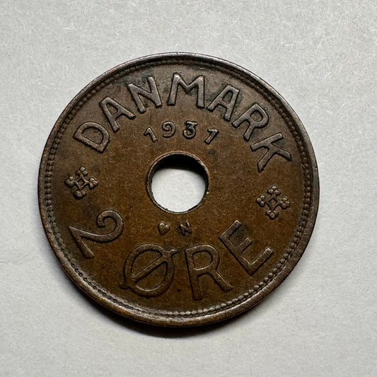 1931 Denmark 2 Ore - Beautiful Coin - #B-034