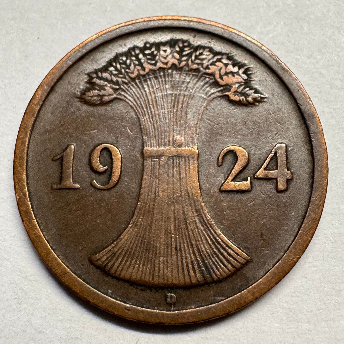 1924 Germany 2 Rentenpfennig - Beautiful Coin - #A-086