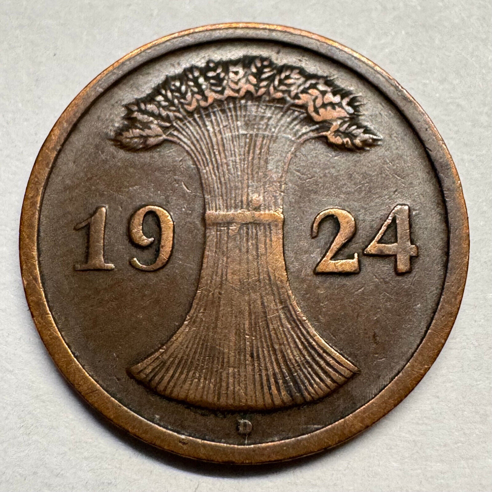 1924 Germany 2 Rentenpfennig - Beautiful Coin - #A-086