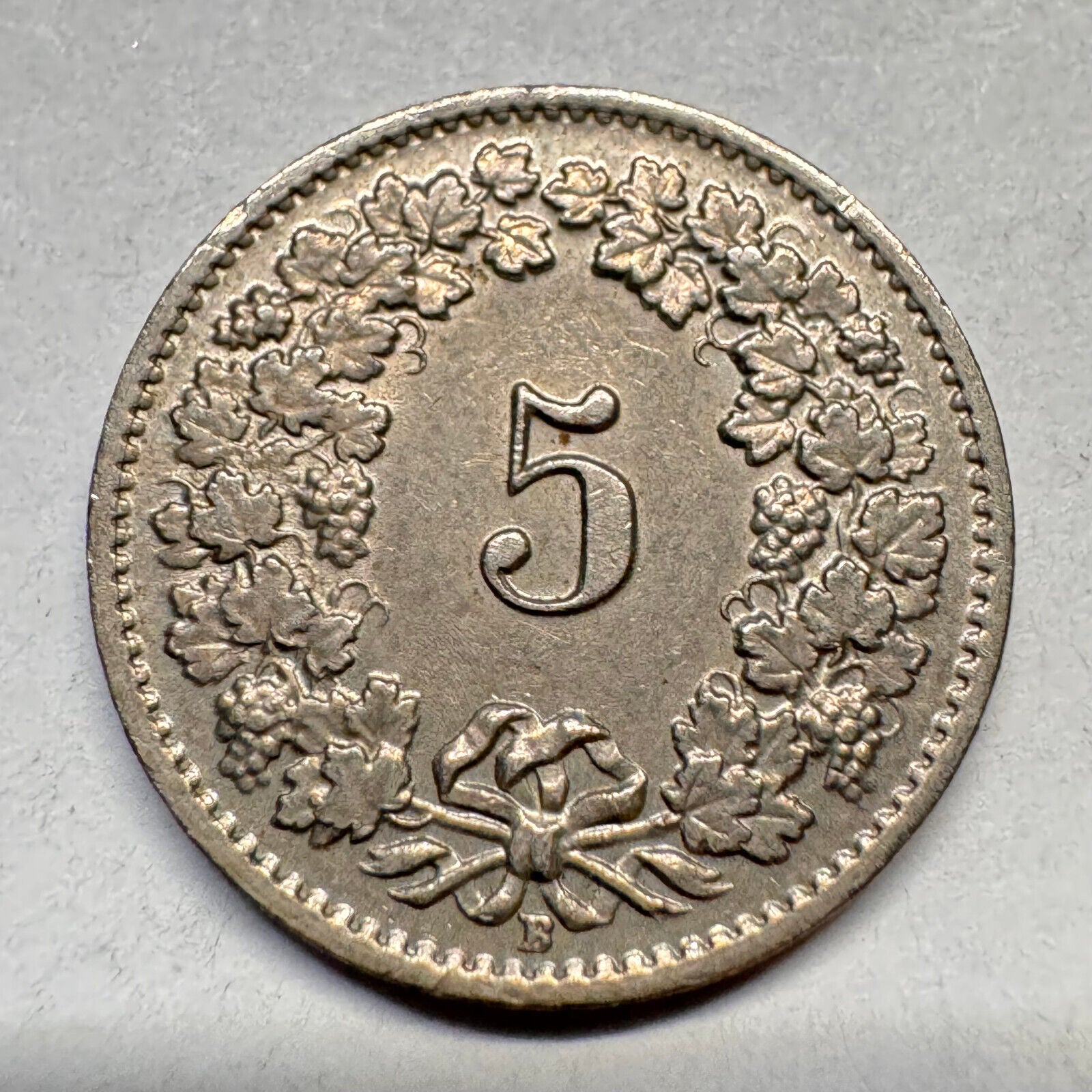1957 Switzerland 5 Rappen - Beautiful Coin - #A-028