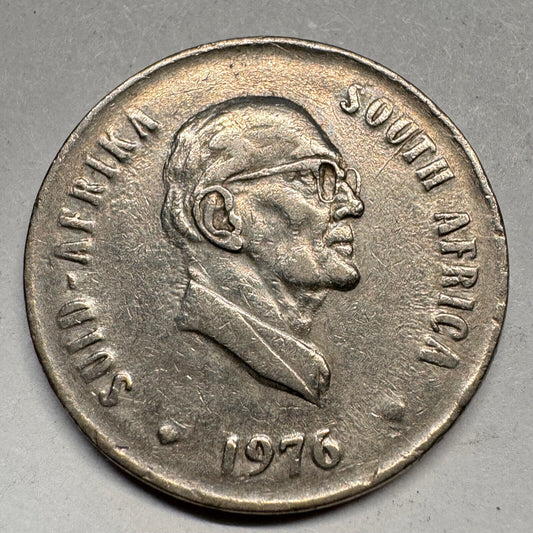 1976 South Africa 20 Cents - Beautiful Coin - #A-052