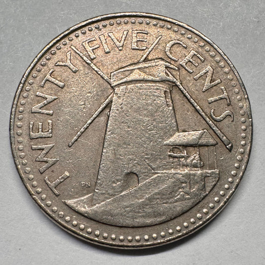 1981 Barbados 25 Cents - Beautiful Coin - #A-025