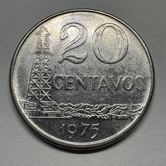 1975 Brazil 20 Centavos - Beautiful Coin - Lot #B-044