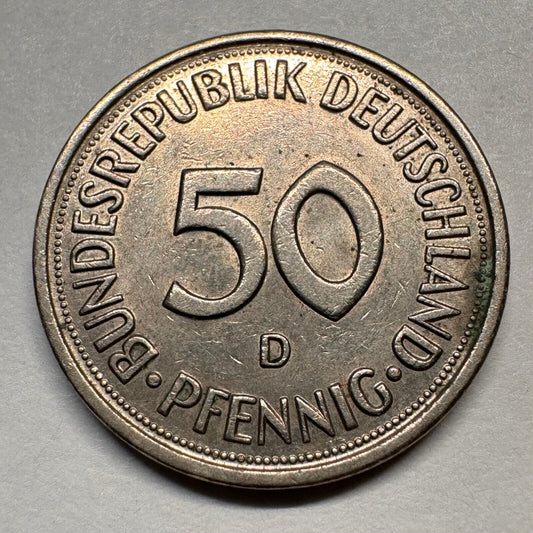 1977 Germany 50 Pfennig - D - Beautiful Coin - #A-019