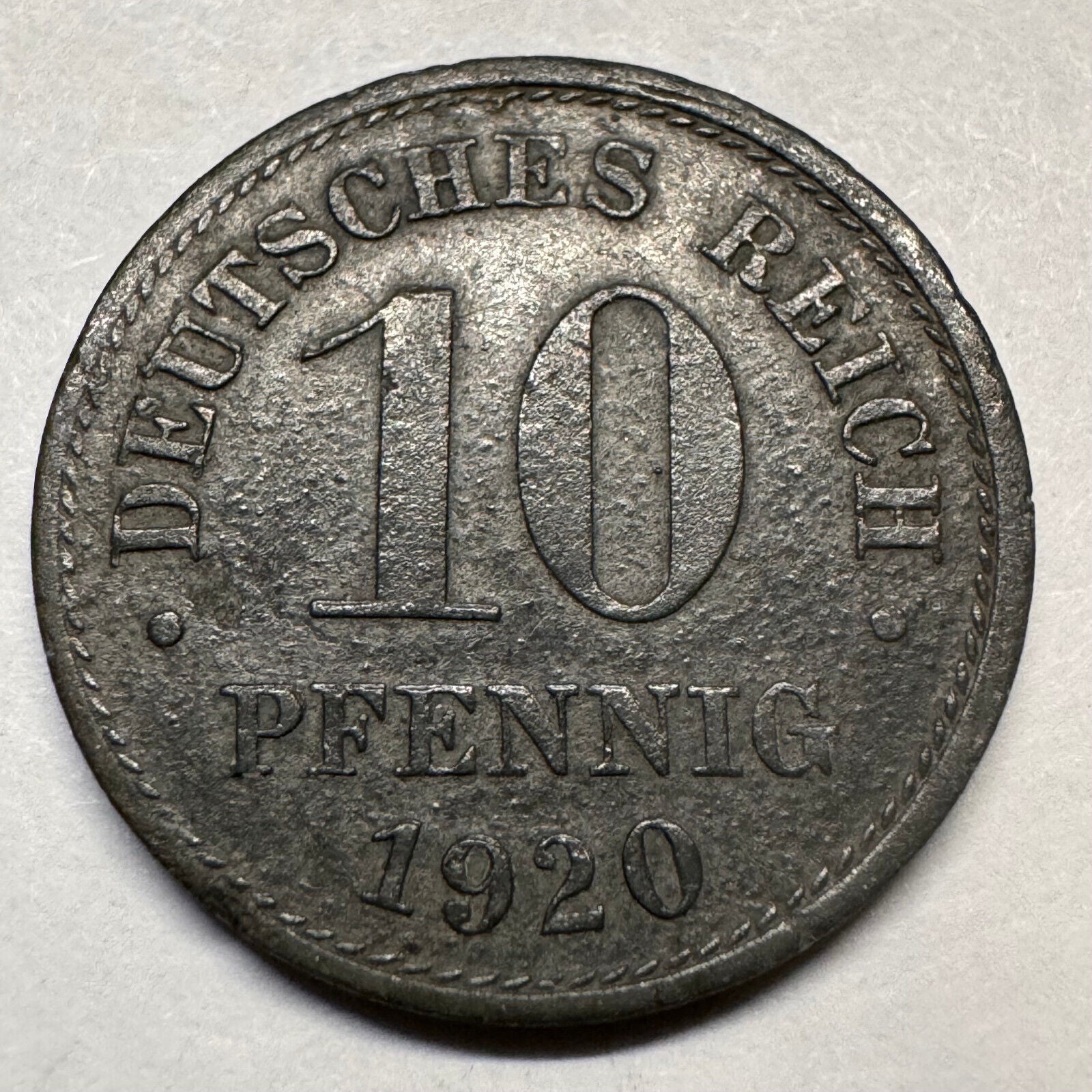 1920 Germany 10 Pfennig - Beautiful Coin - #A-058