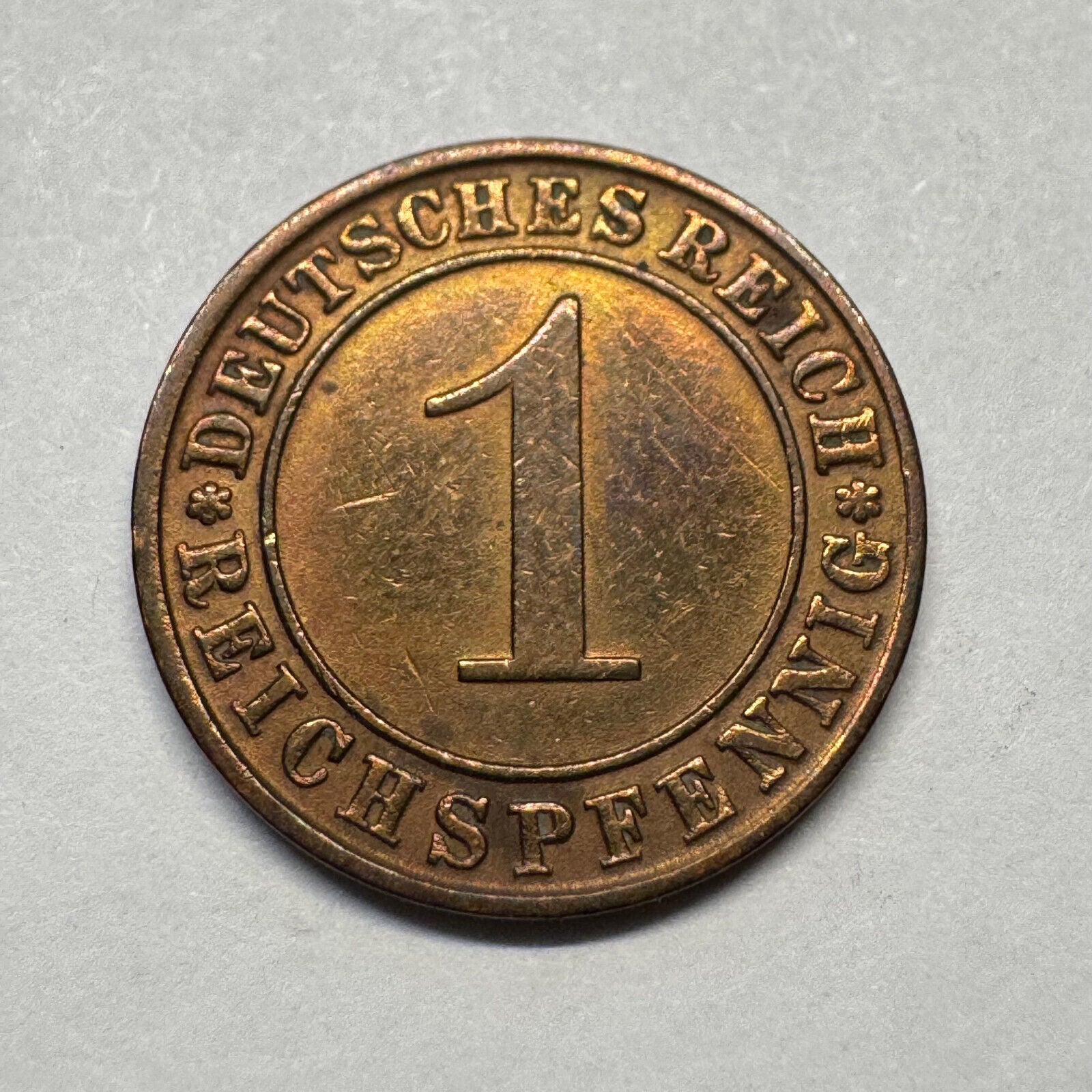 1935 Germany 1 Reichspfennig - Beautiful Coin - #A-097