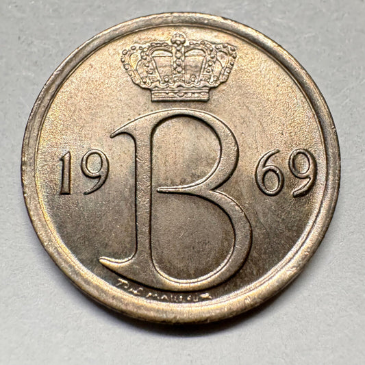 1969 Belgium 25 Centimes - Beautiful Coin - #A-027