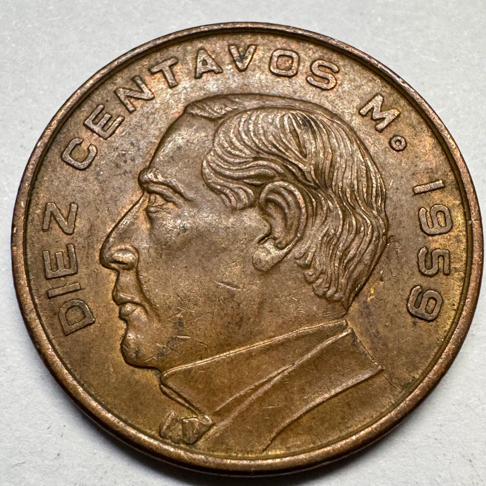 1959 Mexico 10 Centavos - Beautiful Coin - #A-076