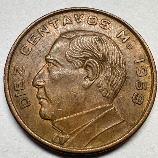 1959 Mexico 10 Centavos - Beautiful Coin - #A-076