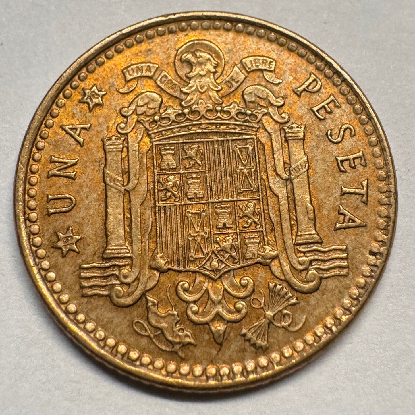 1978 Spain 1 Peseta - Beautiful Coin - #A-059