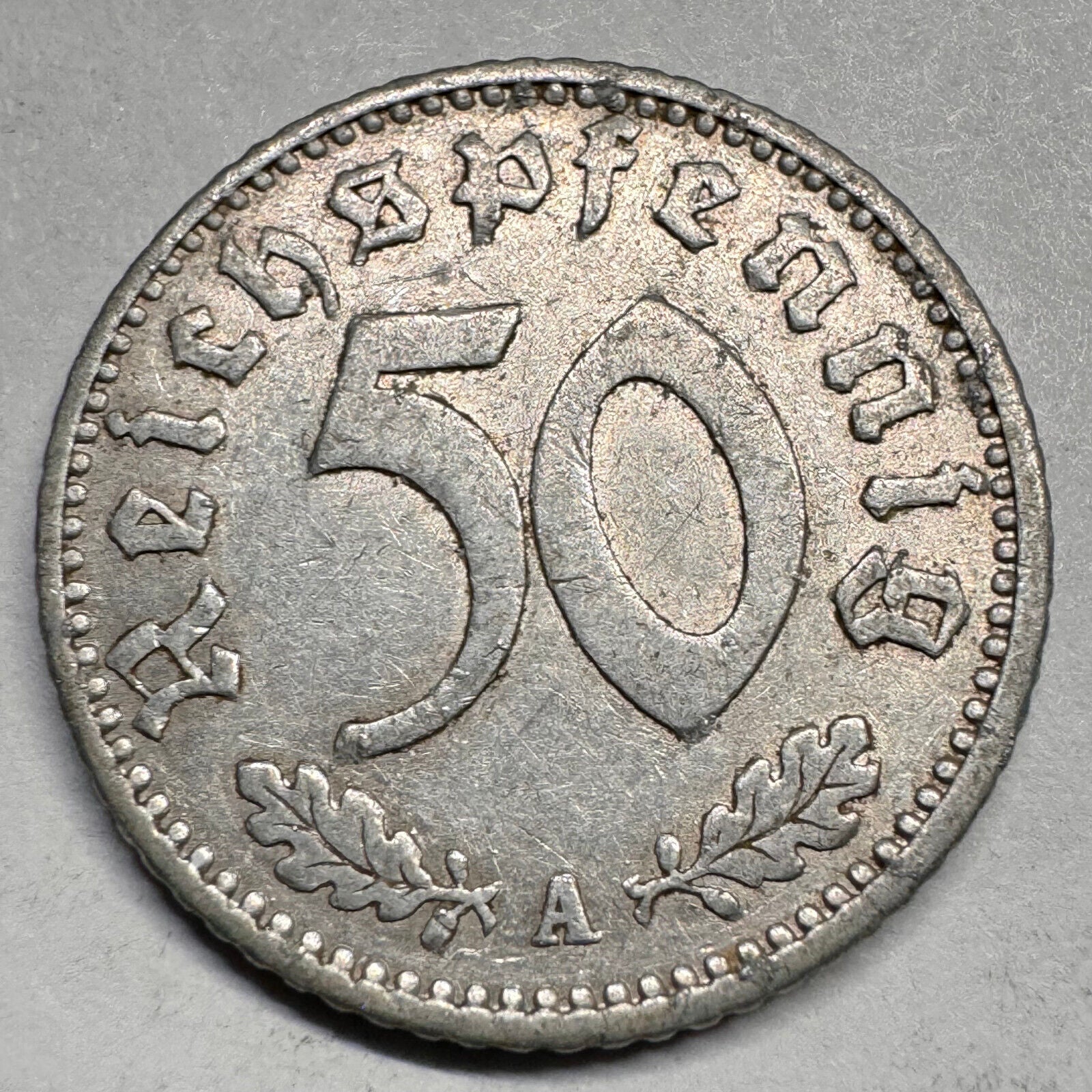 1935 Germany 50 Reichspfennig - A - Beautiful Coin - #A-025