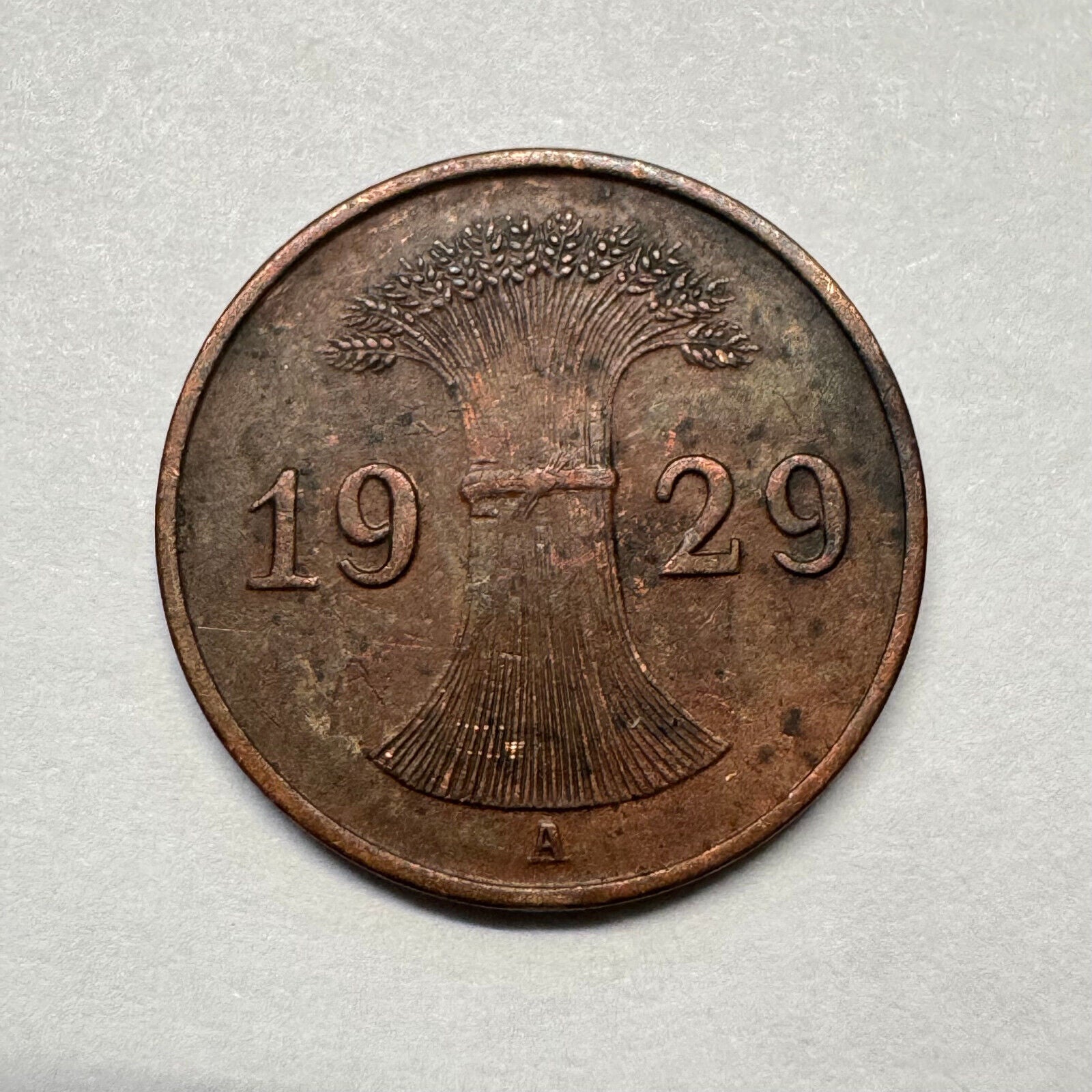 1929 Germany 1 Reichspfennig - Beautiful Coin - #A-094