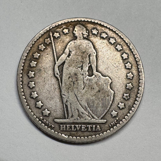 1894 Switzerland 1 Franc - Silver - Beautiful Coin - #B-060