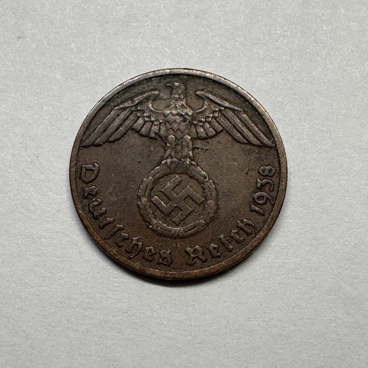 1938 Germany 1 Reichspfennig - Beautiful Coin - #B-006