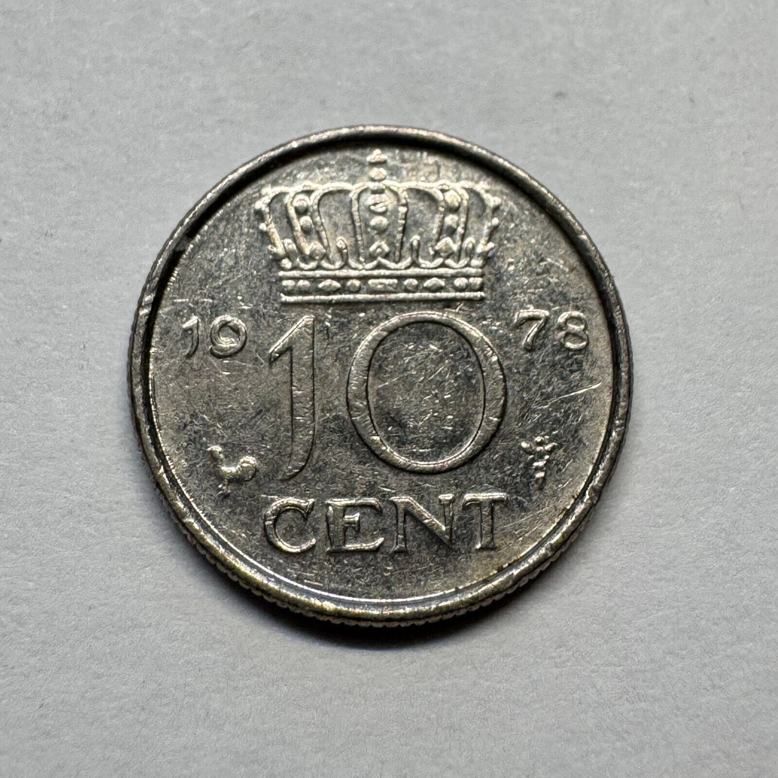 1978 Netherlands 10 Cents - Beautiful Coin - #A-095