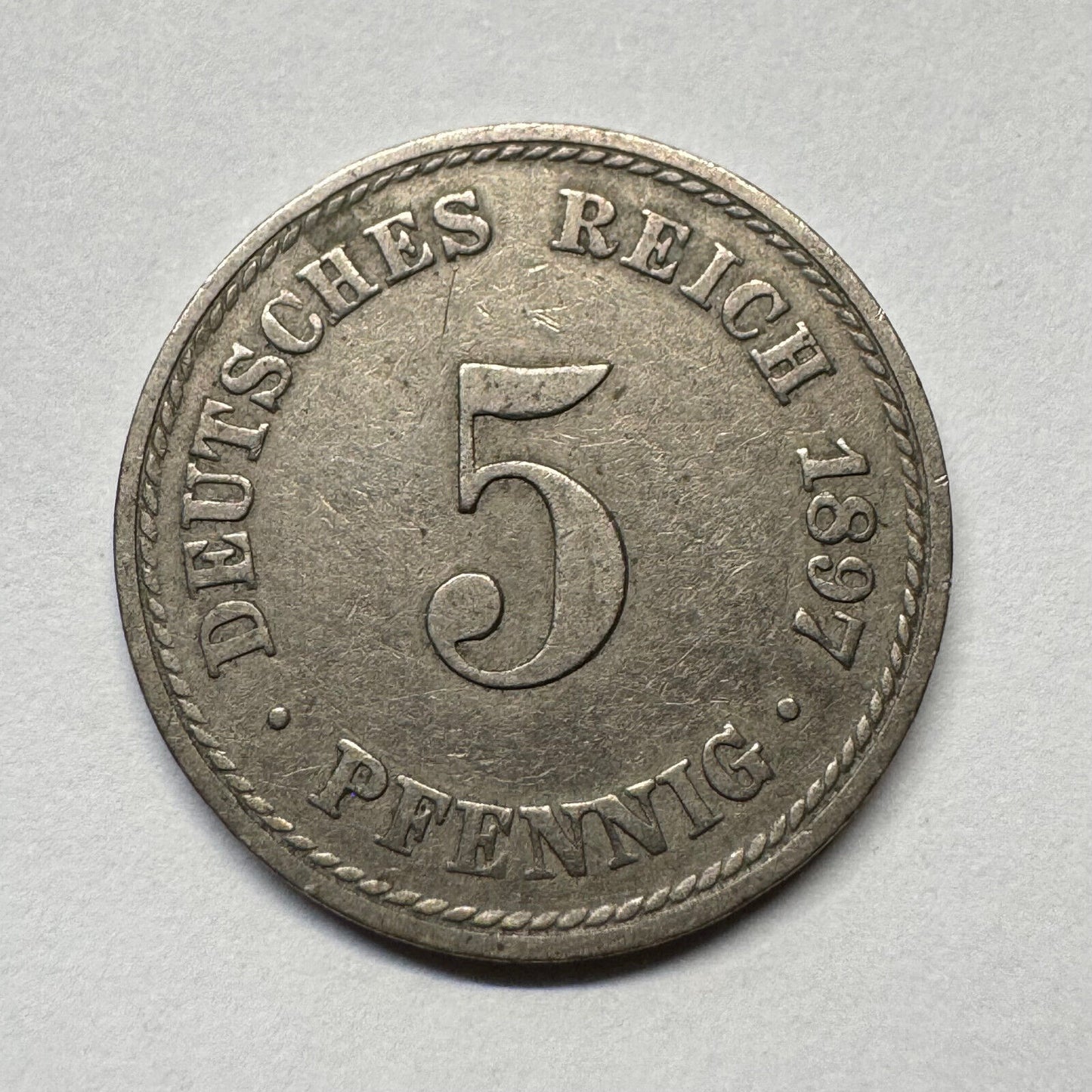 1897 Germany 5 Pfennig - Beautiful Coin - #B-041