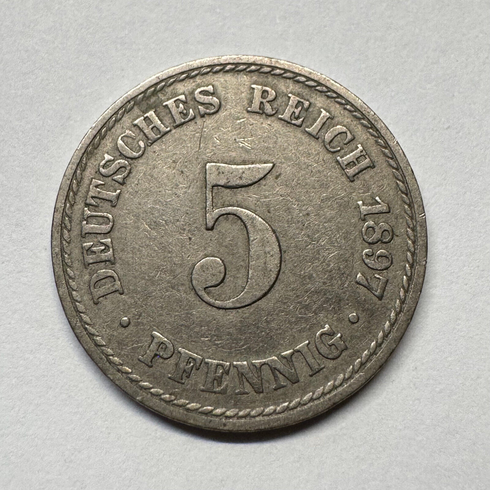 1897 Germany 5 Pfennig - Beautiful Coin - #B-041