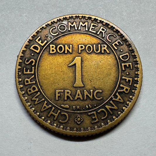 1925 France 1 Franc - Beautiful Coin - #B-027
