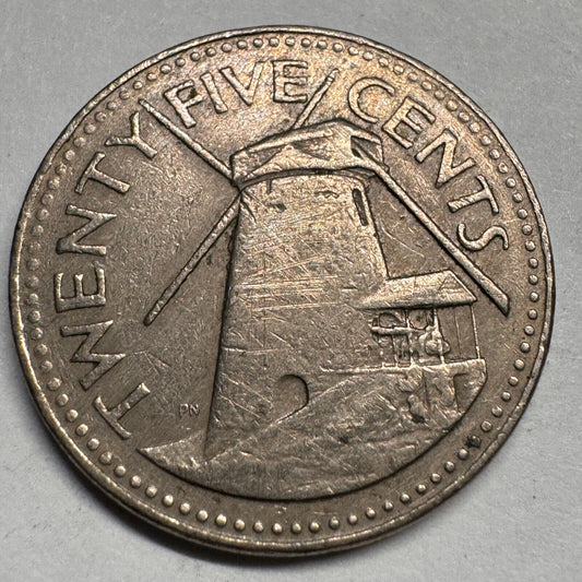1981 Barbados 25 Cents - Beautiful Coin - #A-050