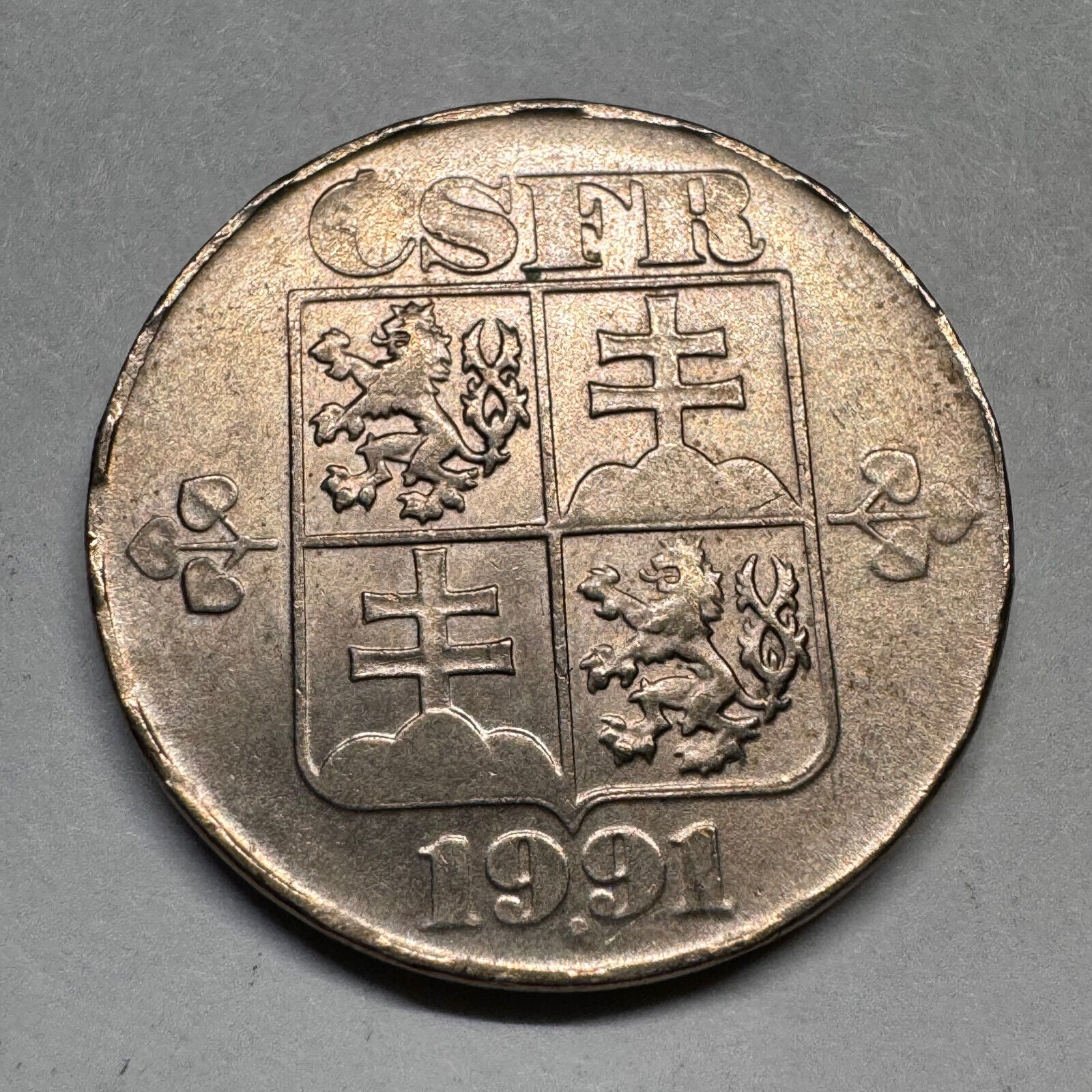 1991 Czechoslovakia 2 Koruny - Beautiful Coin - #A-013