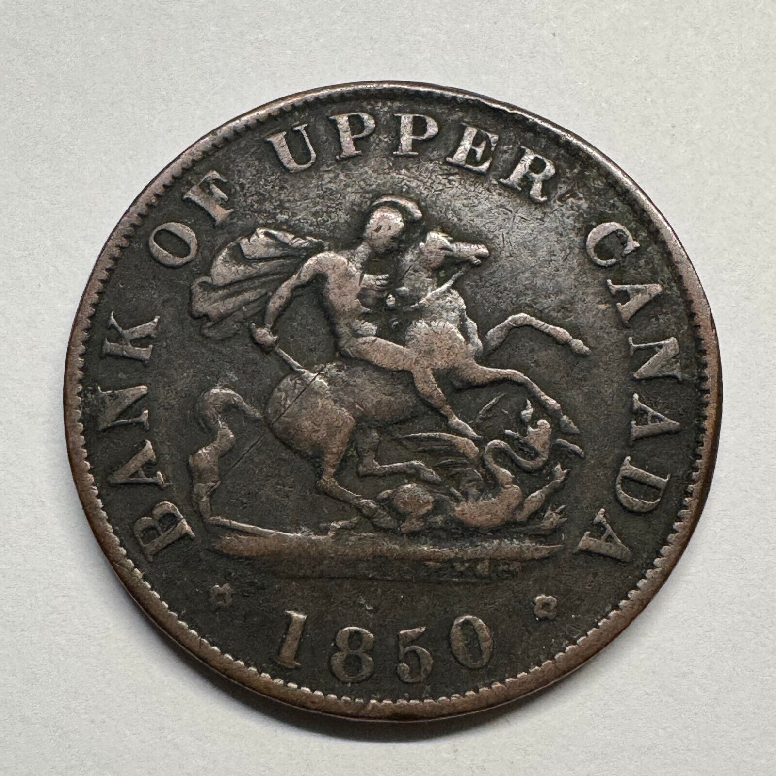 1852 Upper Canada 1/2 Penny - Beautiful Coin - #B-039