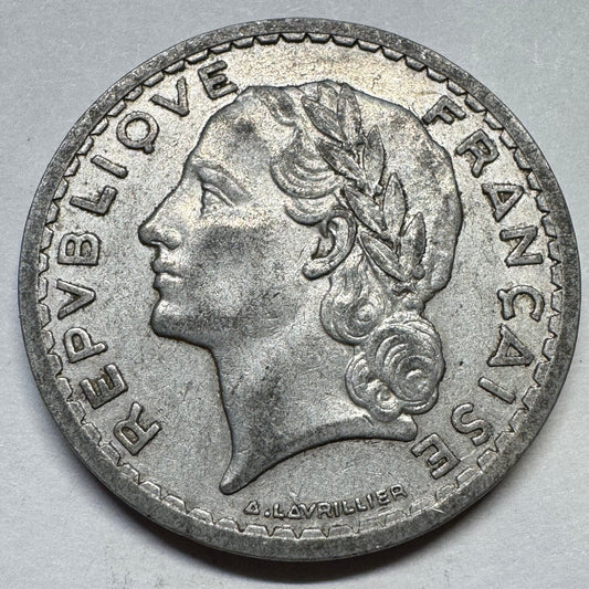 1946 France 5 Francs - Beautiful Coin - #A-075