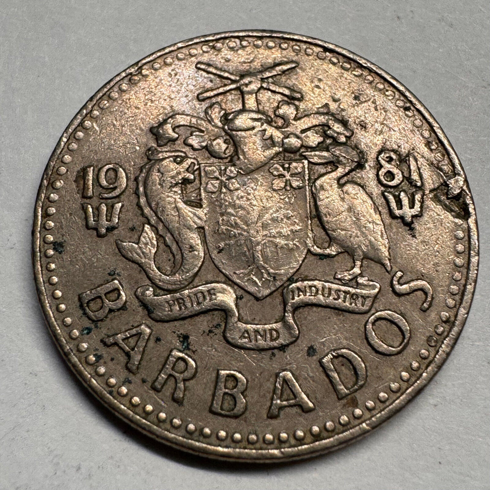 1981 Barbados 25 Cents - Beautiful Coin - #A-050