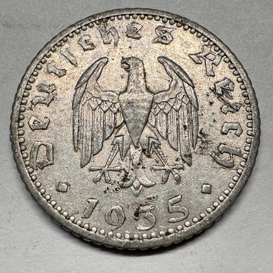 1935 Germany 50 Reichspfennig - A - Beautiful Coin - #A-018