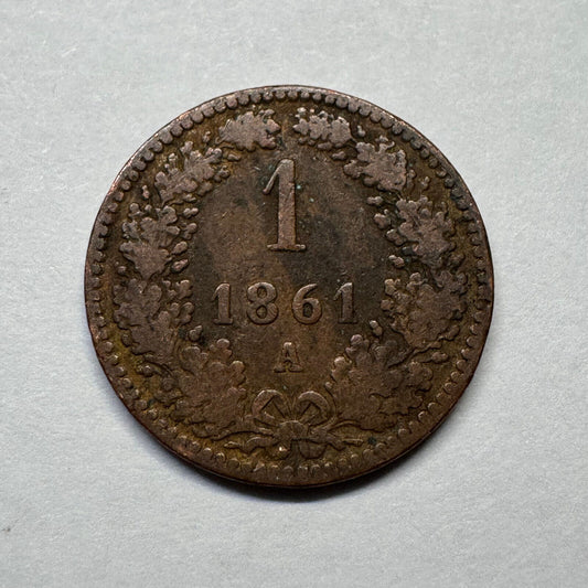 1861 Austria 1 Kreuzer - Beautiful Coin - #B-004