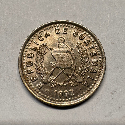 1992 Guatemala 5 Centavos - Beautiful Coin - #A-022