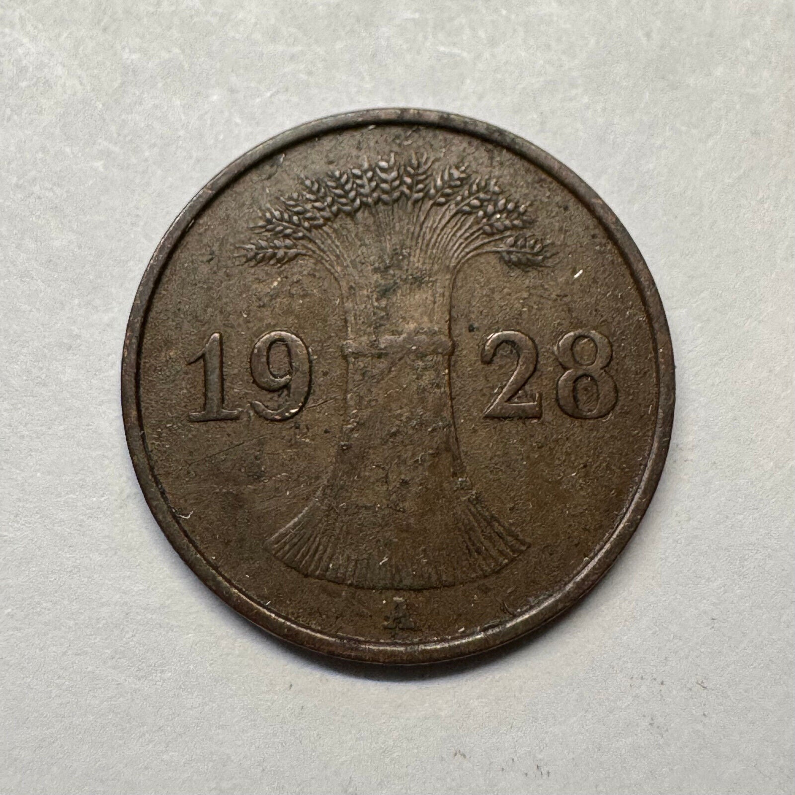 1928 Germany 1 Reichspfennig - Beautiful Coin - #A-097