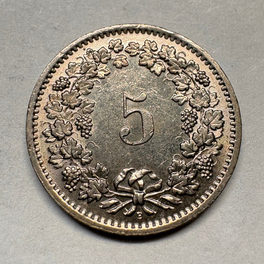 1969 Switzerland 5 Rappen - Beautiful Coin - #A-023