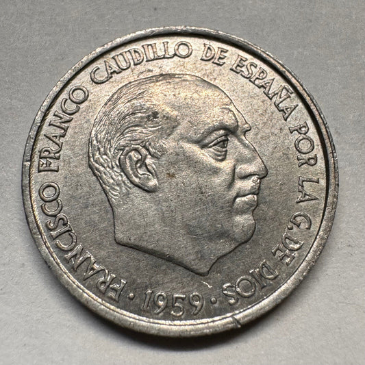 1959 Spain 10 Centimos - Beautiful Coin - #A-056