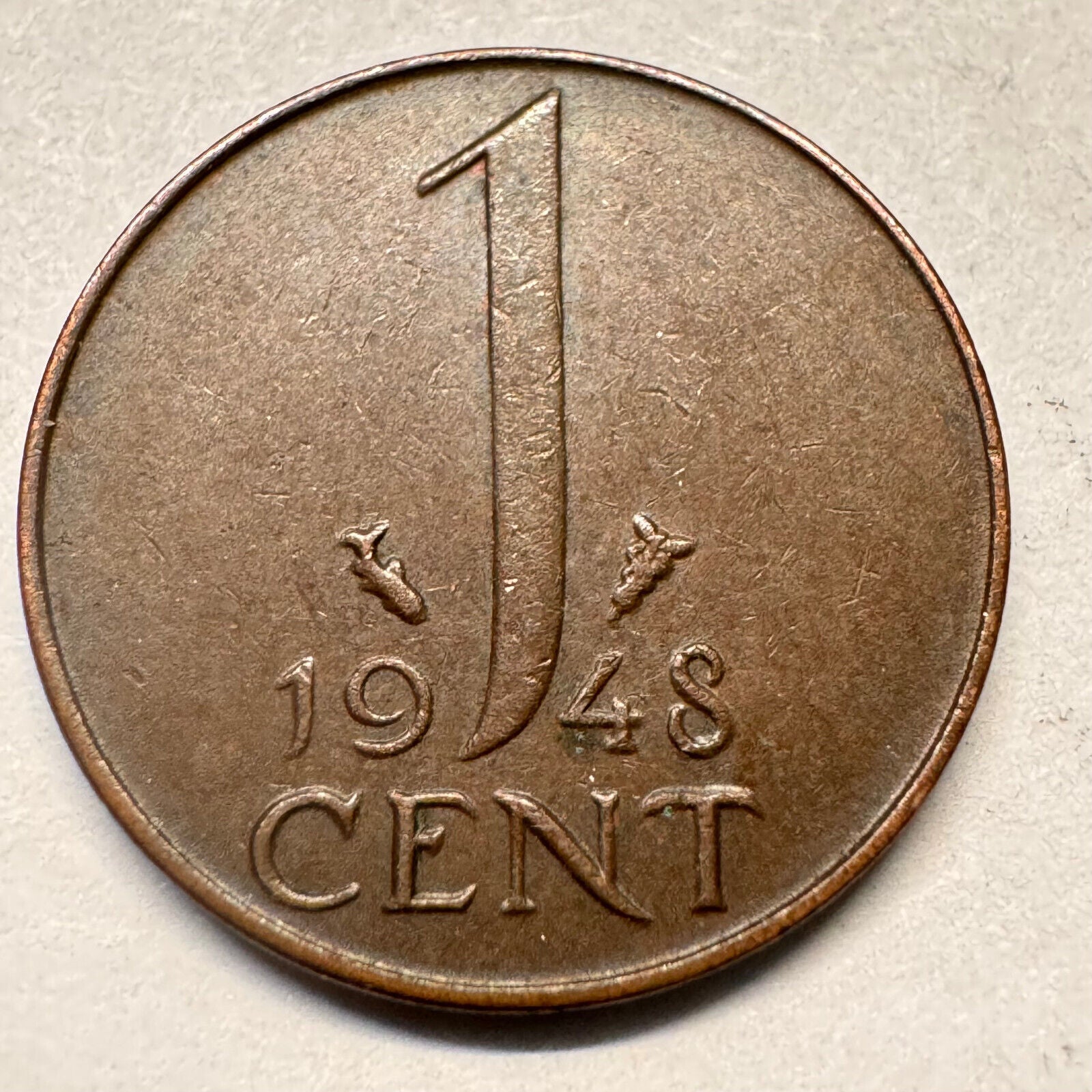 1948 Netherlands 1 Cent - Beautiful Coin - #A-064