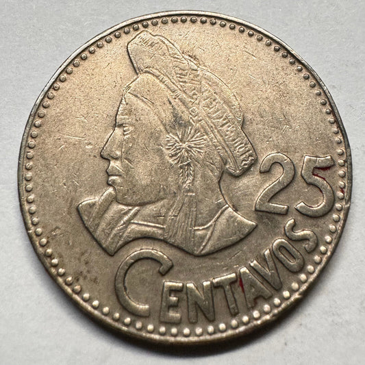 1977 Guatemala 25 Centavos - Beautiful Coin - #A-026