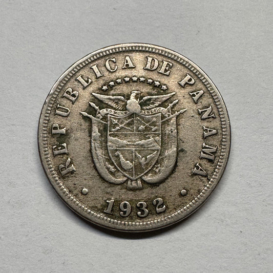 1932 Panama 5 Centesimos - Beautiful Coin - #B-043