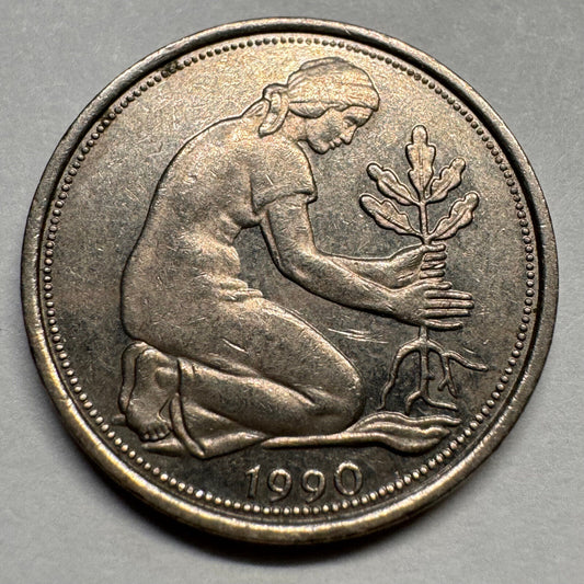 1990 Germany 50 Pfennig - J - Beautiful Coin - #A-067