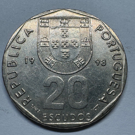 1998 Portugal 20 Escudos - Beautiful Coin - #A-007