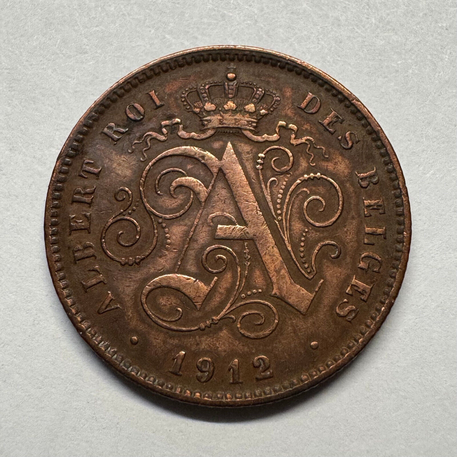 1912 Belgium 2 Cents - Beautiful Coin - #B-017