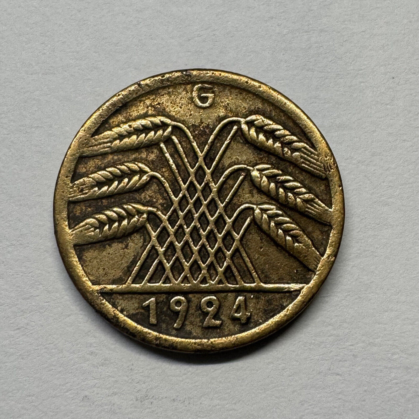 1924 Germany 5 Rentenpfennig - Beautiful Coin - #B-042