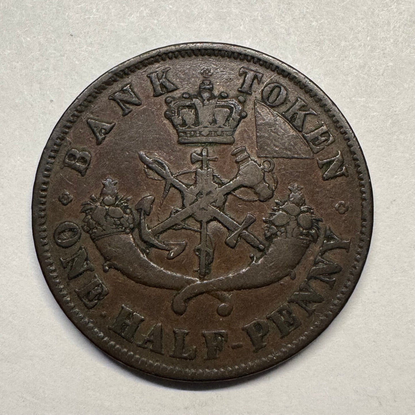 1852 Upper Canada 1/2 Penny - Beautiful Coin - #B-035