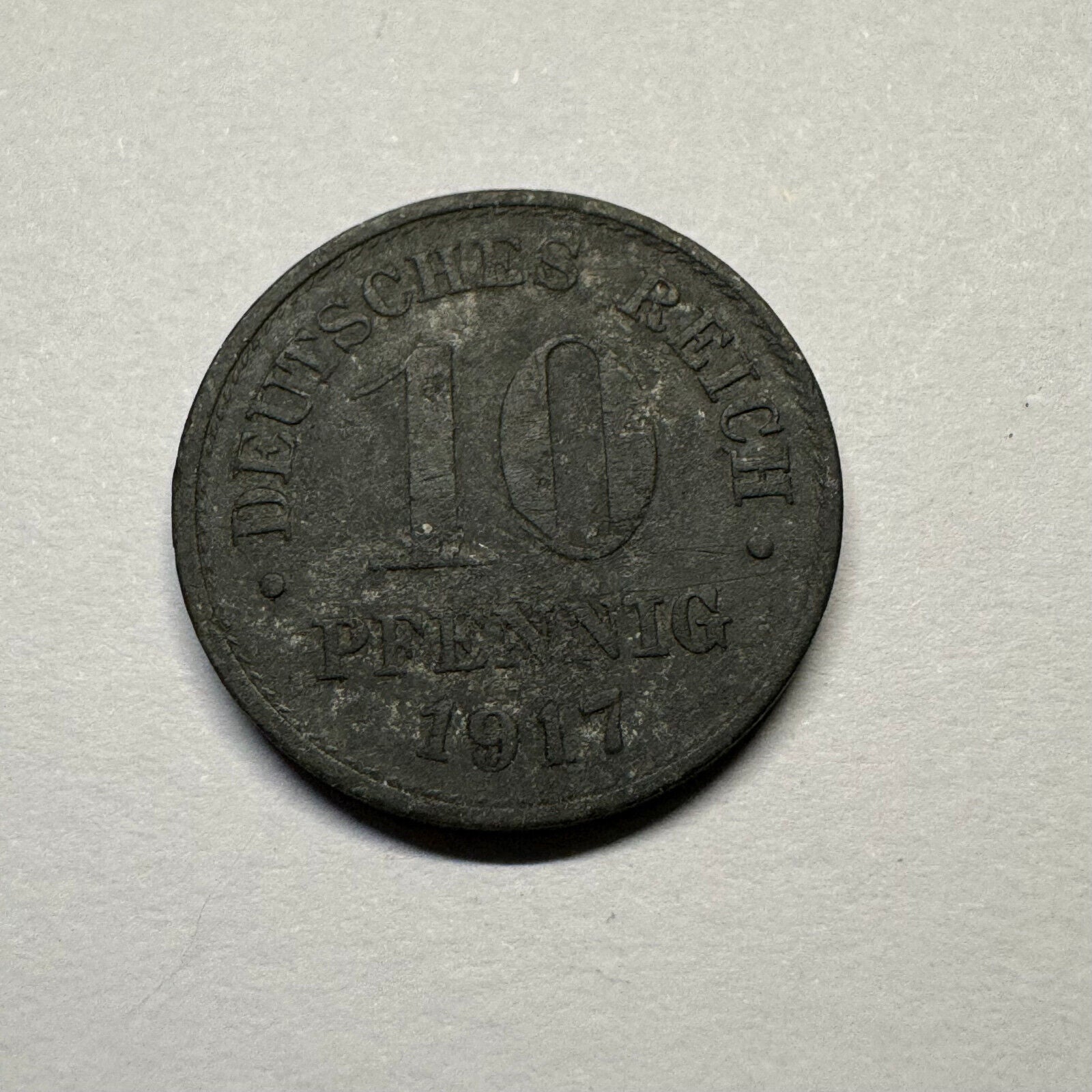 1917 Germany 10 Pfennig- Beautiful Coin - #A-002