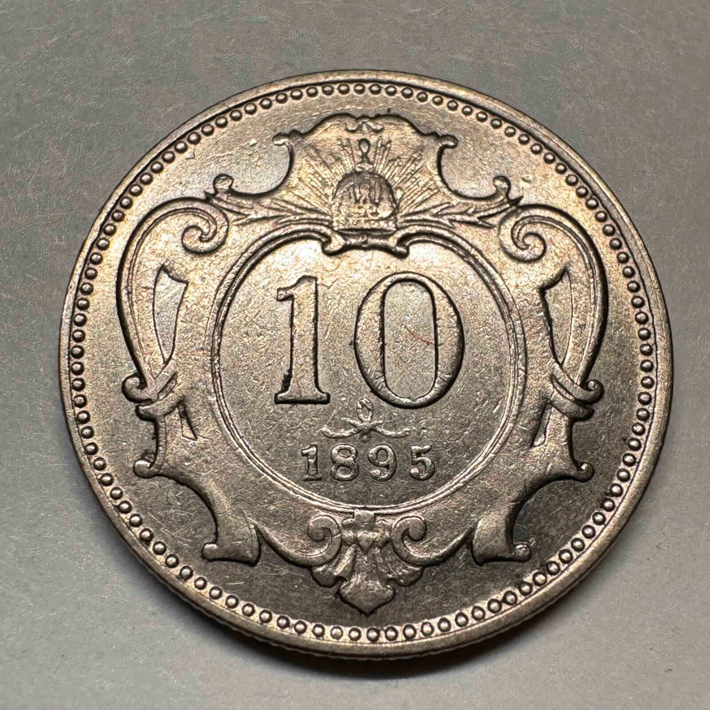 1895 Austria 10 Heller - Beautiful Coin - #A-046