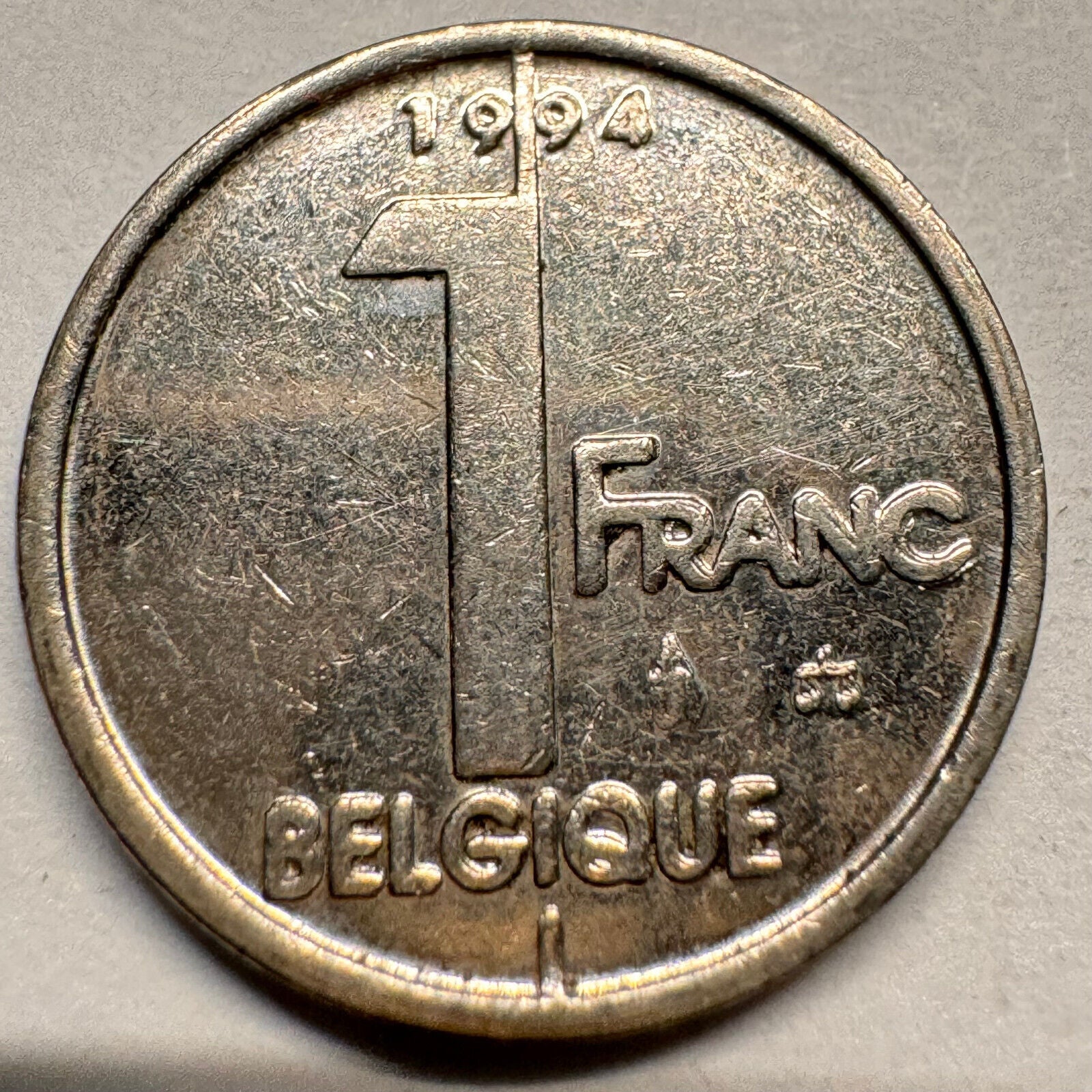 1994 Belgium 1 Franc - Beautiful Coin - #A-026