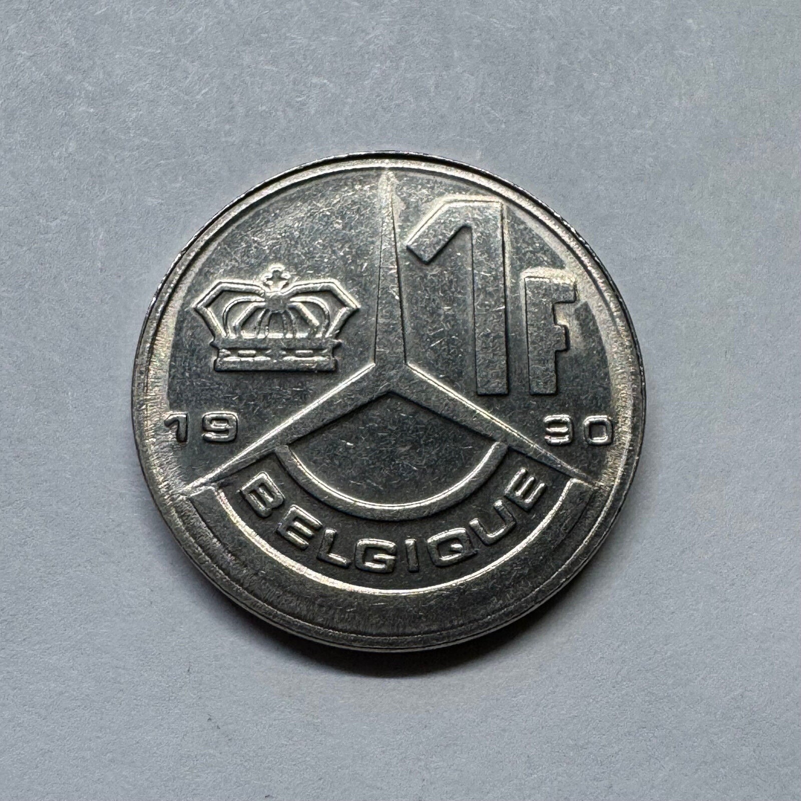 1990 Belgium 1 Franc - Beautiful Coin - #B-034