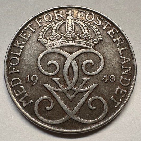 1948 Sweden 5 Ore - Beautiful Coin - #A-067